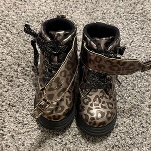 OshKosh B'gosh Brown Leopard Kids Boots